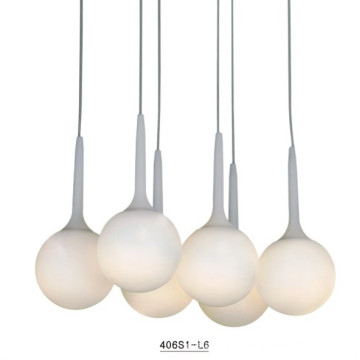 Estilo moderno suspensão pingente de vidro iluminação (406s1-l6)